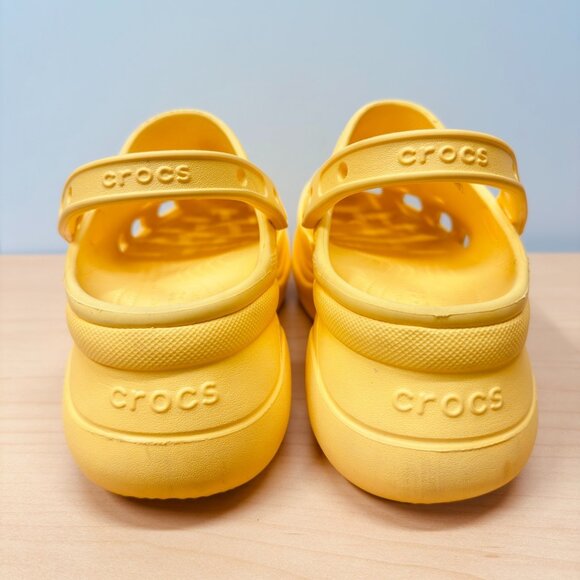 Crocs Classic Bae Platform Clogs, Women's Size 8, Slip-On Comfort Yellow Gold - Picture 4 of 10
